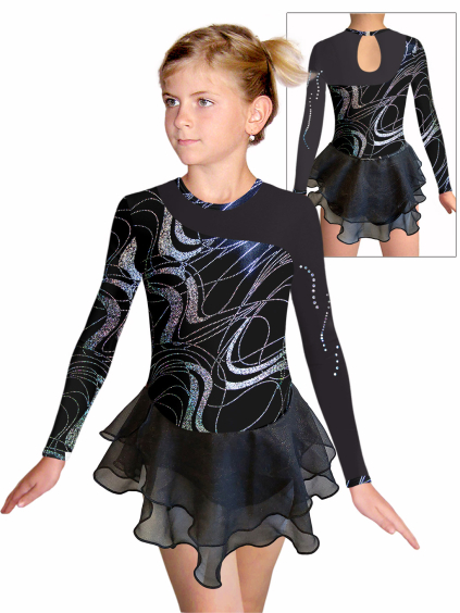 Krasobruslařské šaty - trikot K724xx F143 v459 metalíza