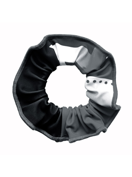 Gumička do vlasů - scrunchie - t261 černobílá