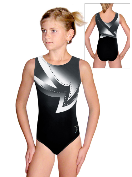 Gymnastický dres D37r t261 černobílá