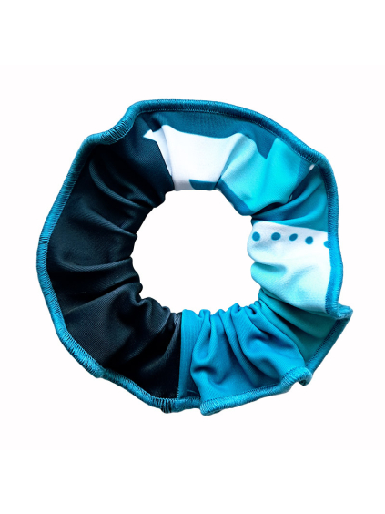 Gumička do vlasů - scrunchie - t261 tyrkysová