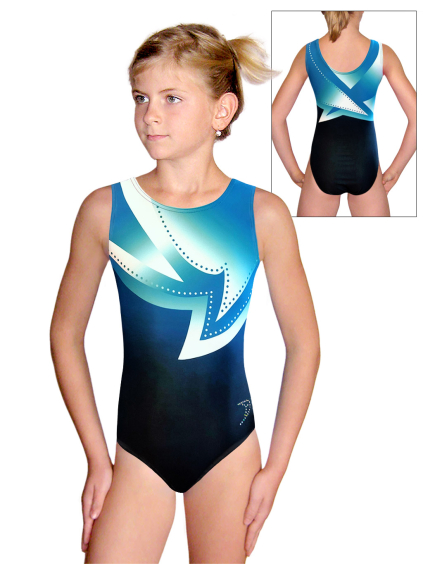 Gymnastický dres D37r t261 tyrkysová