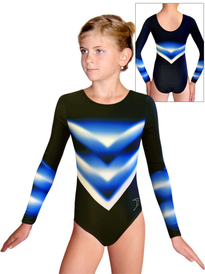 Gymnastický dres D37d t269 černomodrá