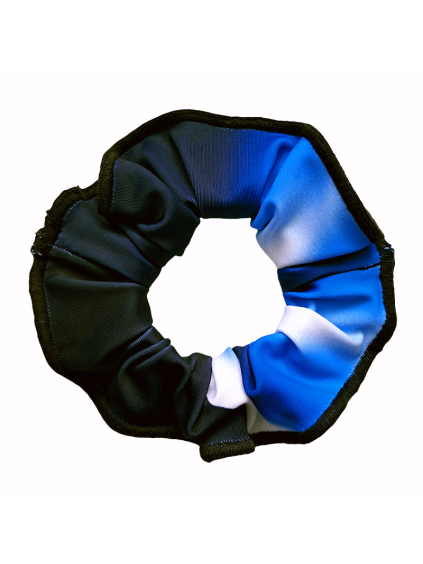 Gumička do vlasů - scrunchie - t269 černomodrá