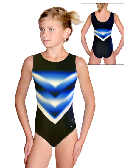 Gymnastický dres D37r t269 černomodrá