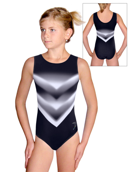 Gymnastický dres D37r t269 černobílá