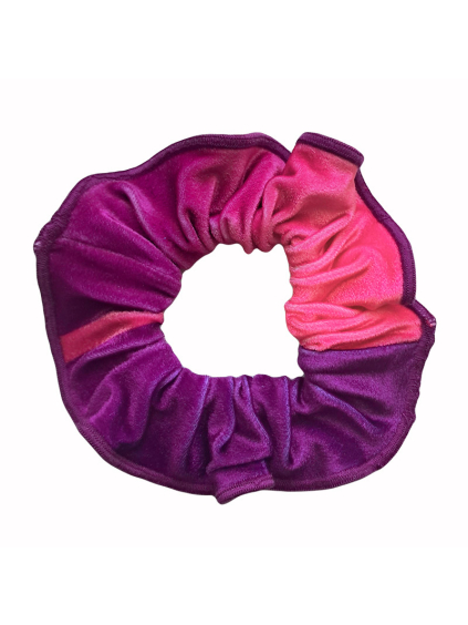 Gumička do vlasů - scrunchie - t277 růžová samet