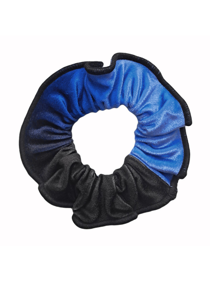 Gumička do vlasů - scrunchie - t278 černomodrá samet