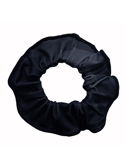 Gumička do vlasů - scrunchie - t279 černošedá