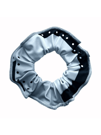 Gumička do vlasů - scrunchie - t271 černošedá