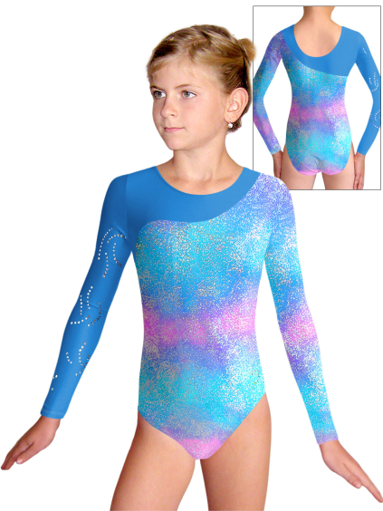 Gymnastický dres D37d-56xx v493 modrorůžová