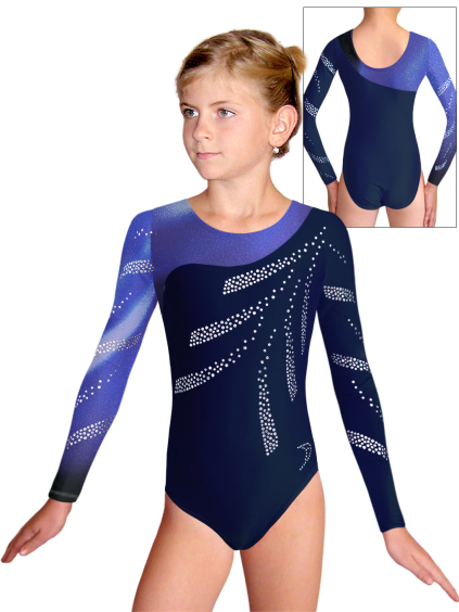 Gymnastický dres D37d-56xx ttrpm tmavě modrá matná plavkovina