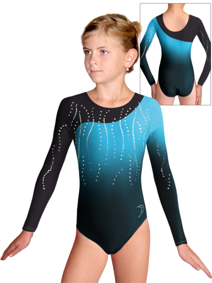 Gymnastický dres D37d-56xx t122ct s černou
