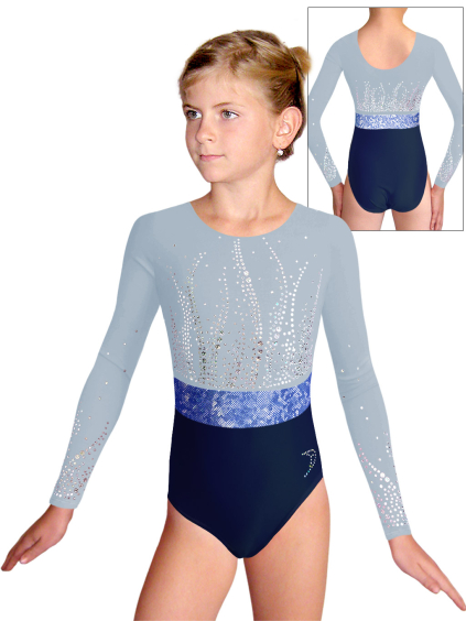 Gymnastický dres  D37d-62xx ssup tmavě modrá matná plavkovina