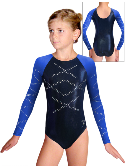 Gymnastický dres  D37d-9xx 06p tmavě modrá metalíza