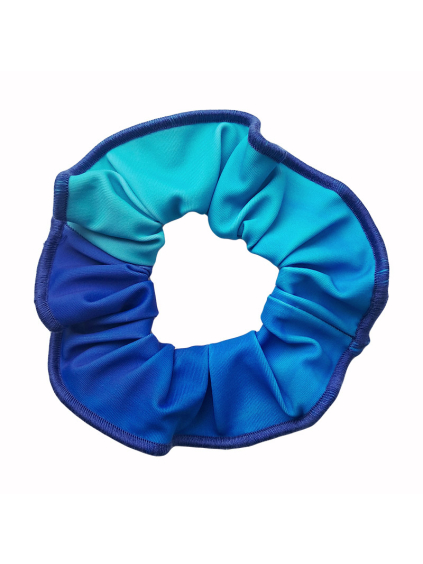 Gumička do vlasů - scrunchie - t276 modrá