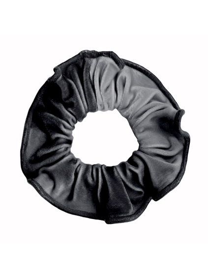 Gumička do vlasů - scrunchie - t282 černošedá