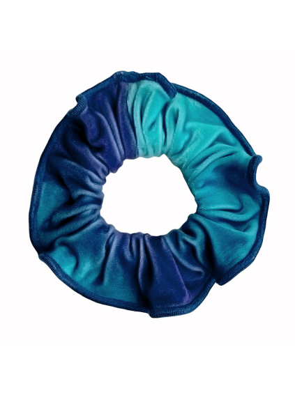 Gumička do vlasů - scrunchie - t282 modrozelená