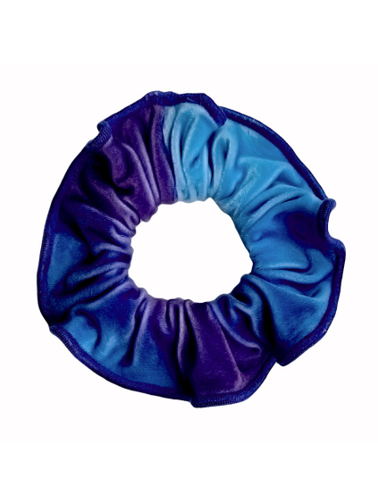 Gumička do vlasů - scrunchie - t282 modrá