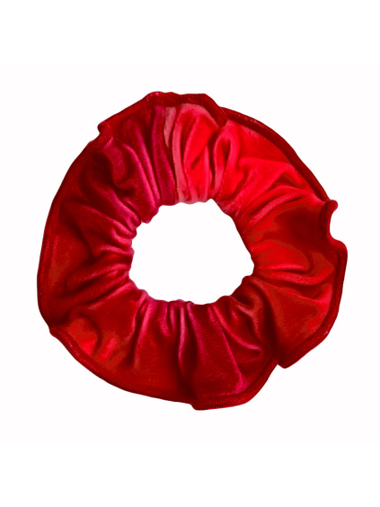 Gumička do vlasů - scrunchie - t282 červená