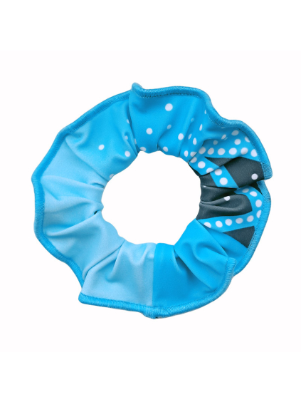 Gumička do vlasů - scrunchie - t281 světle modrá