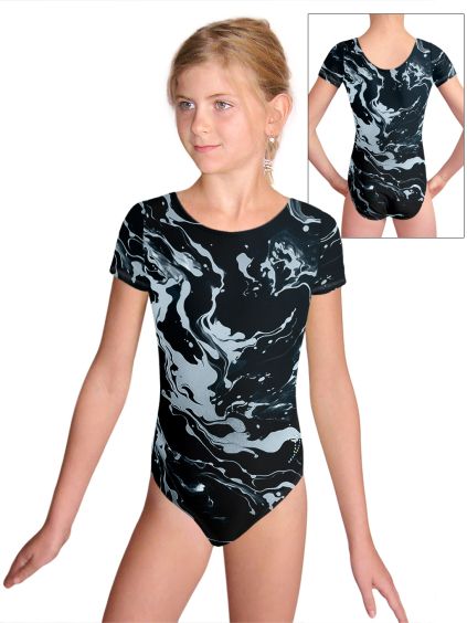 Gymnastický dres  D37kk v562 černošedá