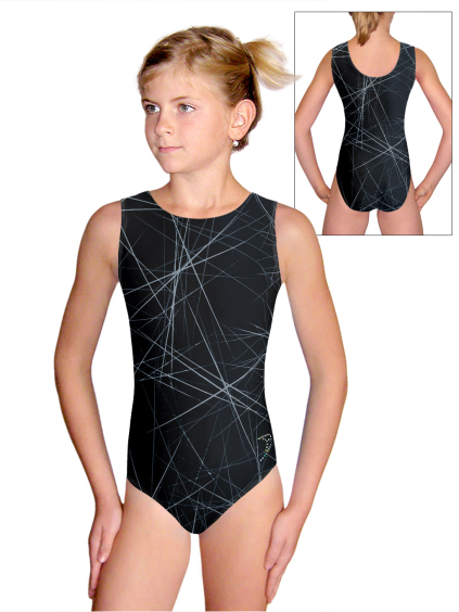 Gymnastický dres D37r v559 černošedá