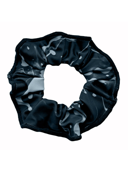 Gumička do vlasů - scrunchie - v562 černošedá