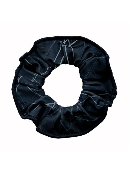 Gumička do vlasů - scrunchie - v559 černošedá