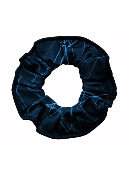 Gumička do vlasů - scrunchie - v558 černomodrá