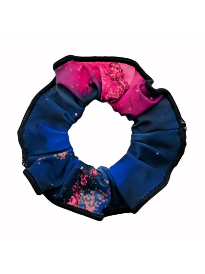 Gumička do vlasů - scrunchie - v565 modrorůžová