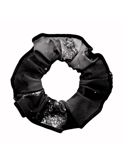 Gumička do vlasů - scrunchie - v566 černošedá