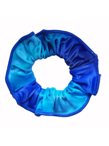 Gumička do vlasů - scrunchie - t243 modrá