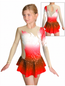 Krasobruslařské šaty - trikot K739 t119 s červenou
