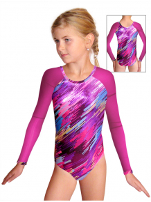 Gymnastický dres závodní D37d-8 v370 s tmavě růžovou