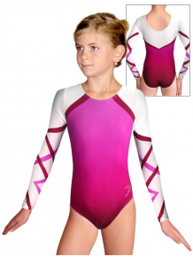 Gymnastický dres závodní D37d t132 s růžovou