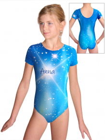 Gymnastický dres  D37kk t151 modrá se jménem Anna