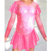 Krasobruslařské šaty - trikot K736 růžová