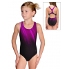 Dívčí sportovní plavky jednodílné PD623 t401 s růžovou