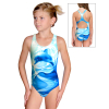 Dívčí sportovní plavky jednodílné PD623 t800 modrá