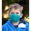 Bavlněná rouška DVOUVRSTVÁ S KAPSOU modrozelená  + 1ks filtru - pro děti (cca 3-12 let)