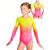 Gymnastický dres D37d t156 růžovožlutá