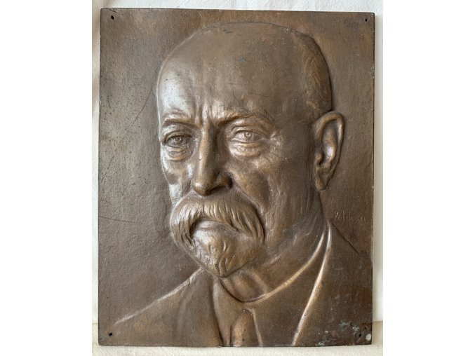 Julius Pelikán: Tomáš Garique Masaryk - bronzový reliéf