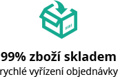 99% zboží skladem - rychlé vyřízení objednávky