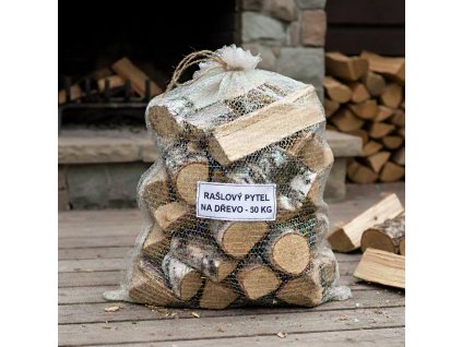 Rašlové pytle na dřevo 50 kg – 57 × 104 cm, balení 10 ks