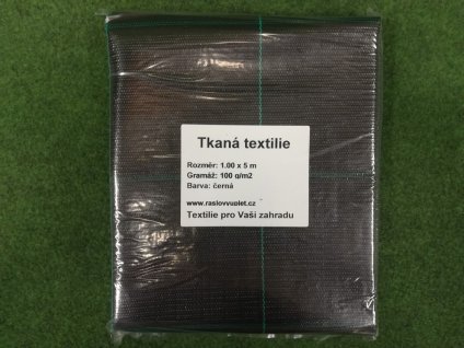 Tkaná mulčovací textílie agrotextílie, 100g/m2, 5m x 1m - černá