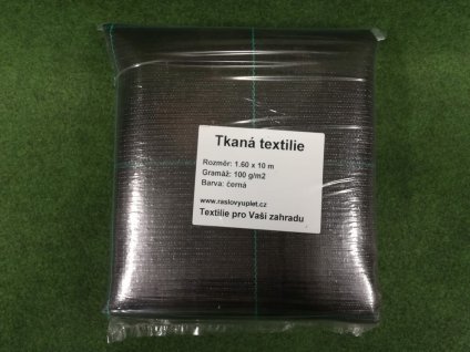 Tkaná textilie, agrotextilie 100g/m2, 10m x 1,6m - černá