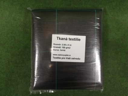 Tkaná mulčovací textílie agrotextílie, 100g/m2, 5m x 2m - černá