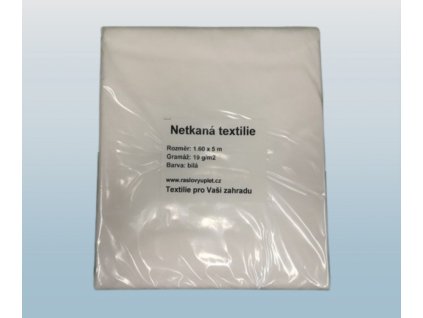 Bílá netkaná textilie, ochrana rostlin před mrazem, 19 gm² 5m x 1,6m tn