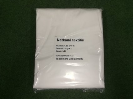 Netkaná textílie proti mrazu, 19g/m2, 10m x 1,6m - bílá