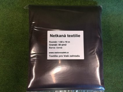 Netkaná mulčovací textílie, 50g/m2, 10m x 3,2m - černá